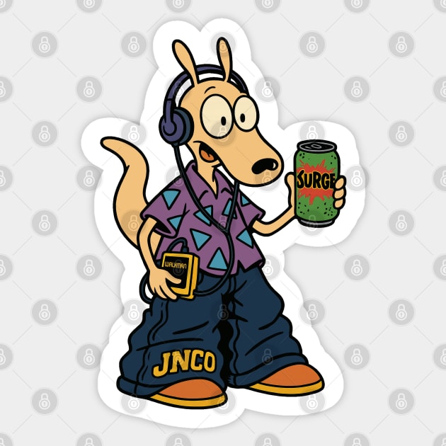 Rocko's Radical 90s Vibes Sticker by Shit Post Hero